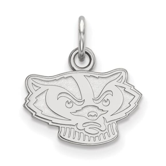 10k White Gold U. of Wisconsin XS (Tiny) Mascot Charm or Pendant